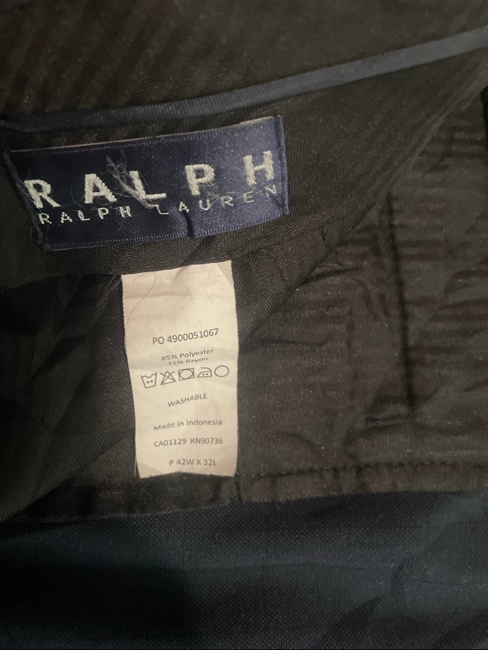 Ralph Lauren Men's Navy Dress Pants - Picture 2 of 3